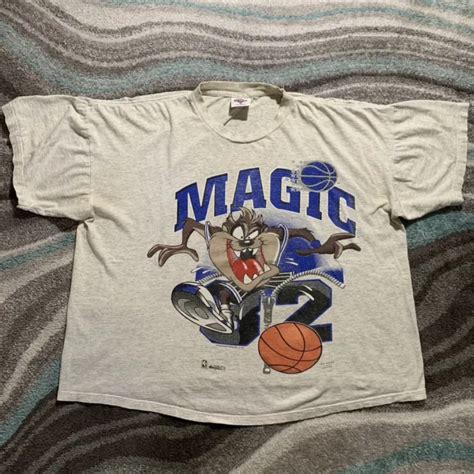 Vintage 90s Looney Tunes Taz Nba Orlando Magic Basketball T Shirt Boxy
