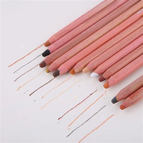 12pcsset Soft Pastel Pencils Artist Crayon Charcoal For Sketching
