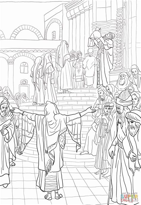 Presentation Of Jesus In Temple Coloring Page Free Printable Coloring
