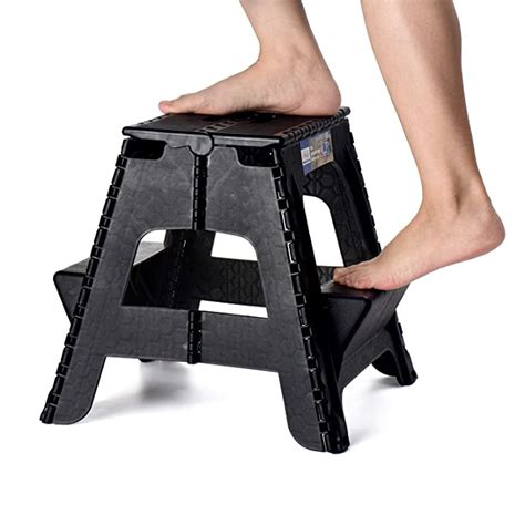 Acko 2 In 1 Dual Purpose Stool Two Step Ladder Durable Plastic Folding