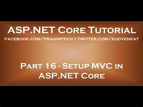 Setup Mvc In Asp Net Core