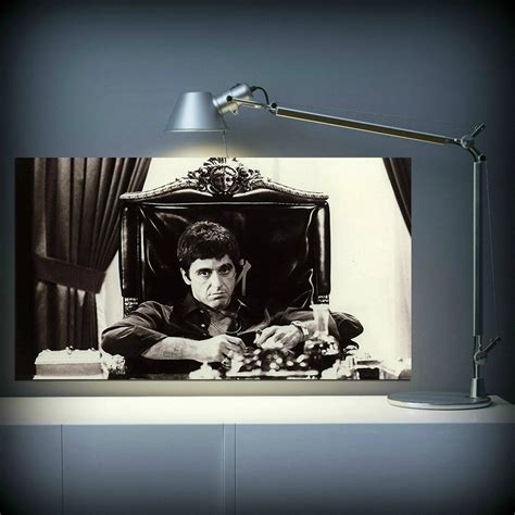 Al Pacino Scarface Movie Poster Canvas Painting Wall Art Etsy