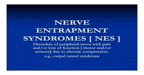 Nerve Entrapment Syndromesppt Cubital Tunnel Cubital Tunnel Syndrome