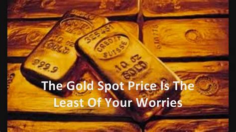 The actual spot price of gold is derived from the nearest month gold futures contract with the most. Gold Spot Price (preppersafehomes.co.uk) - Instashield - YouTube
