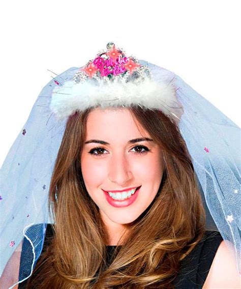 Hen Party Veil With Tiara And Flashing Lights Unique Party Supplies Nz