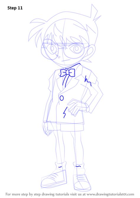 Step By Step How To Draw Conan Edogawa From Detective Conan