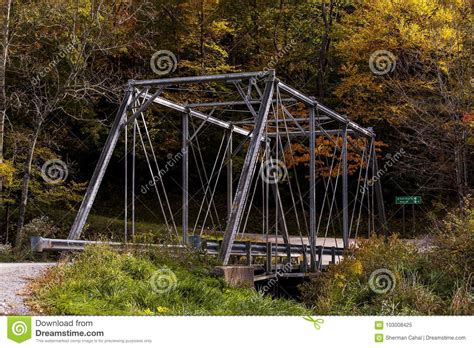 Historic Pratt Truss Bridge East Fork Greenbrier River West Virginia Stock Image Image Of