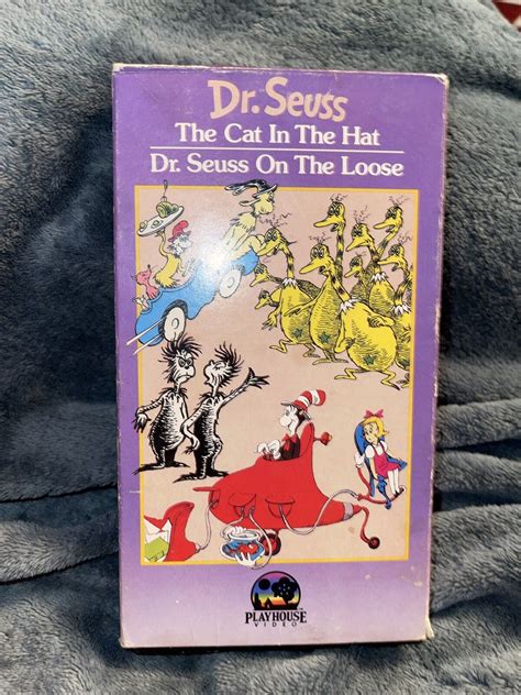 Dr Seuss The Cat In The Hat And Seuss On The Loose Vhs 1985 Rare