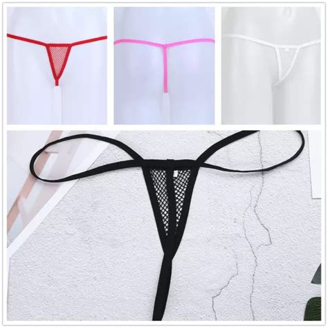 SEXY WOMEN BIKINIS Fishnet Micro G String Panties Knickers Net Thong