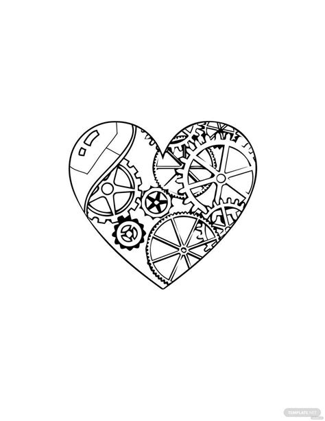 Steampunk Heart Illustration