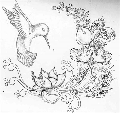 Birds And Flowers Drawing At Getdrawings Free Download
