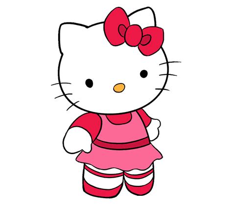 How To Draw Hello Kitty In A Few Easy Steps Easy Drawing Guides Kitty Easy Drawings Hello