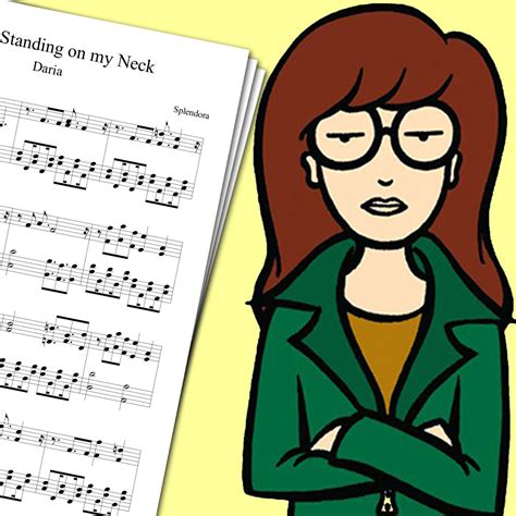 Daria Theme Sheet Music Youre Standing On My Neck Download Pdf