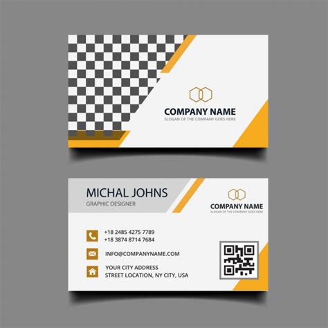 Yellow Business Card Design Vectors Graphic Art Designs In Editable Ai