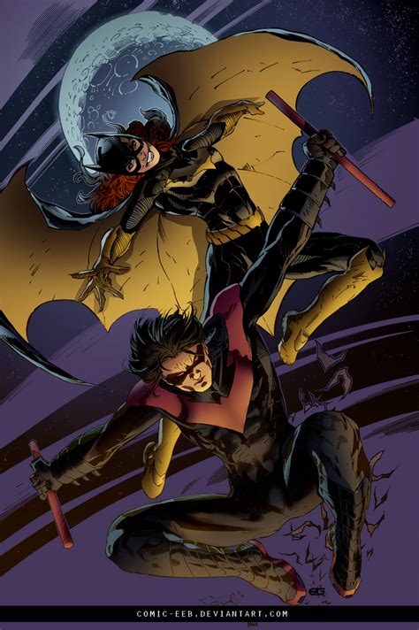 Batgirl And Nightwing By Comic Eeb On Deviantart