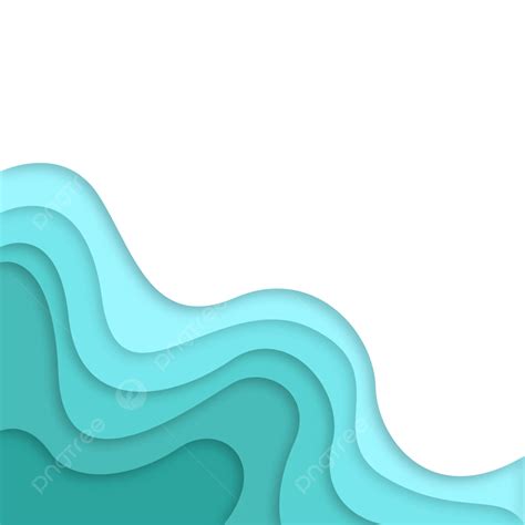 Blue Wave Border With Papercut Style Effect Vector Paper Cut Borders