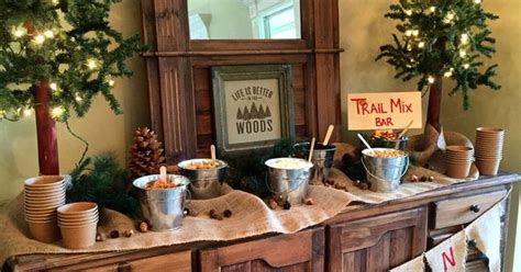 Camping Themed Baby Shower Trail Mix Bar Celebrate With