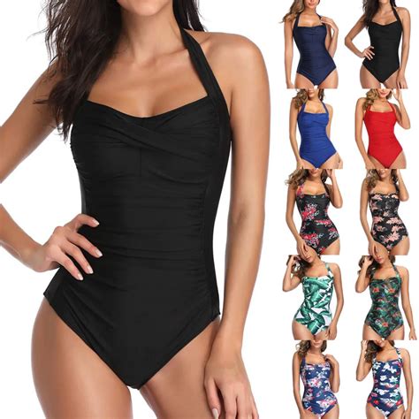 Vintage Str J K Pielowy Jednocz Ciowy Str J K Pielowy Kobiet Push Up Monokini Wy Cie Ana Pla A