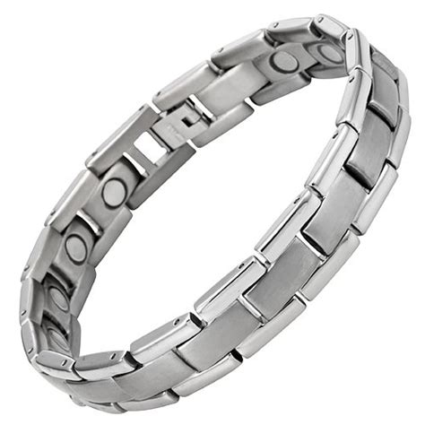 Mens Titanium Magnetic Therapy Bracelet Adjustable By