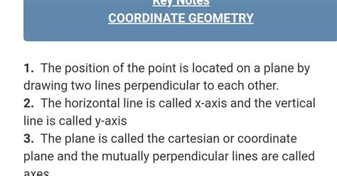 Apsg Notes For Coordinate Geometry Class 9