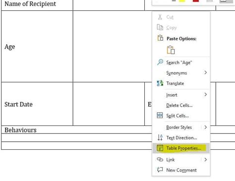 How To Center Text Vertically In A Table Word 2017