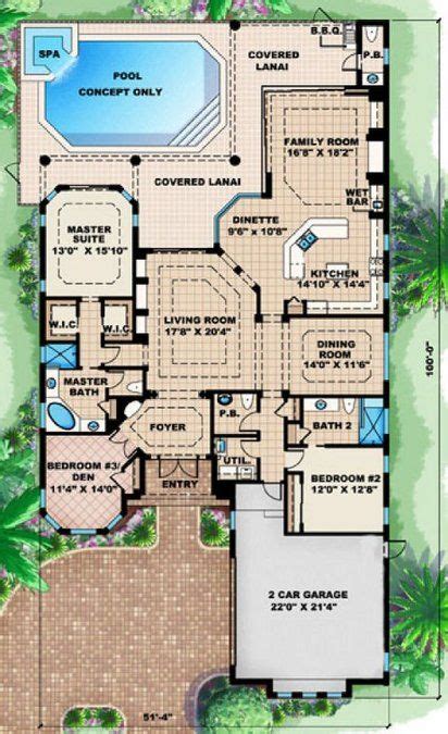3 Bedroom 4 Bath Beach House Plan Alp 088a Florida