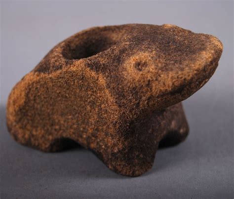 Native American Indian Artifact Sandstone Frog Effigy