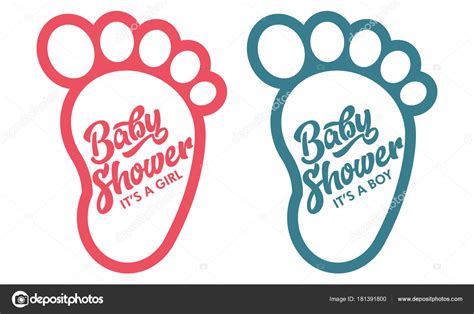 Baby Foot Baby Shower Invitar Tarjetas Felicitaci N Stock Vector By