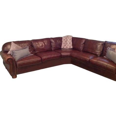 Thomasville 3 Piece Leather Sectional Sofa Aptdeco