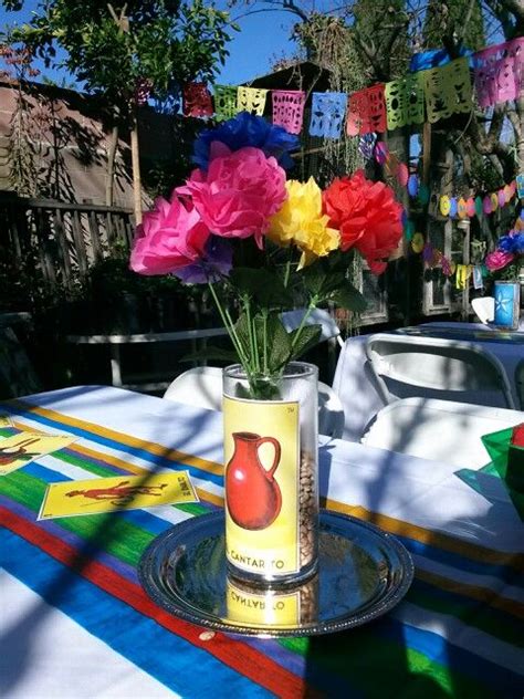 Loteria Themed Centerpiece Xxv Mexican Party Theme Mexican Birthday Parties Mexican Party