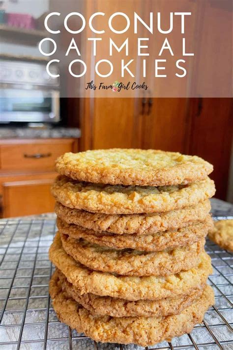 Chewy Oatmeal Coconut Cookies