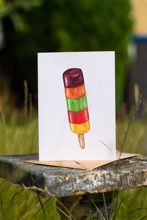 Ice Lolly Fruit Pastel Greeting Card Etsy