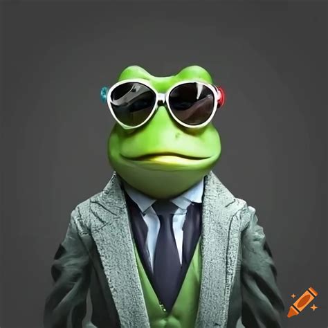 Frog In A Suit And Sunglasses On Craiyon
