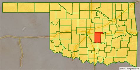 Map Of Pottawatomie County Oklahoma Địa Ốc Thông Thái