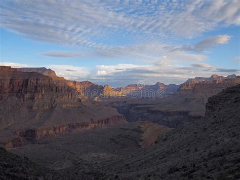 Sunrise On The Hermit Trail In Grand Canyon National Park Stock Image