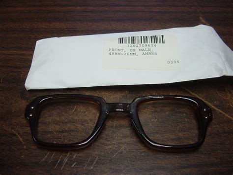 Military Usgi Vintage Bcg Birth Control Glasses Male Horn Rim Eyeglasses 48 X 26