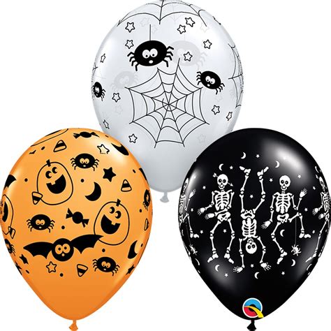 Halloween Spooky Assortment 11 Latex Balloons 25pk