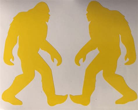 Big Foot Sasquatch Yeti Skunk Ape Set Of Two Vinyl Decal