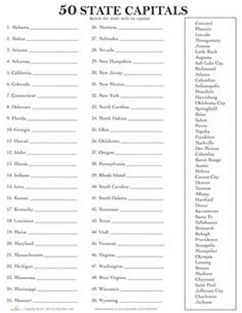 All fifty states are displayed, and the student's task is to name the capitals. 1000+ images about Puzzles on Pinterest | Word search ...