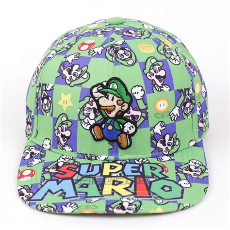 Купить Super Mario Bros Mario Luigi Yoshi бейсболки шапки плоские