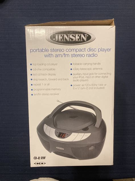 Jensen Cd 475 Portable Stereo Top Loading Cd Player With Amfm Radio