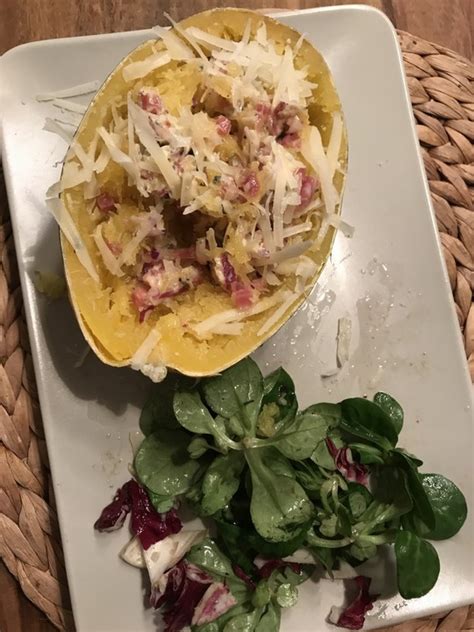 Gebackener Spaghettikürbis Mit Parmesan Von Greeneyeeva Chefkochde