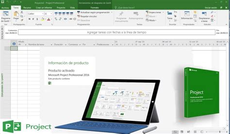 Microsoft Project Professional 2016 Full En Español 32 Y 64 Bits