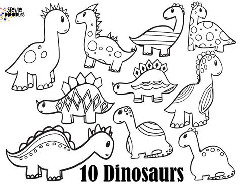 By best coloring pagesmay 1st 2016. DINOSAUR NUMBERS - Free Numbers 1 - 10 printable dinosaur ...