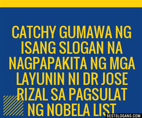 Catchy Gumawa Ng Isang Na Nagpapakita Ng Mga Layunin Ni Dr Jose