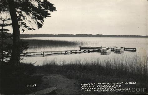 North Manistique Lake From Tresslers Rustic Resort Mcmillan Mi Postcard