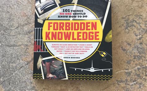 Book Review Forbidden Knowledge 101 Things No One Should Know How To