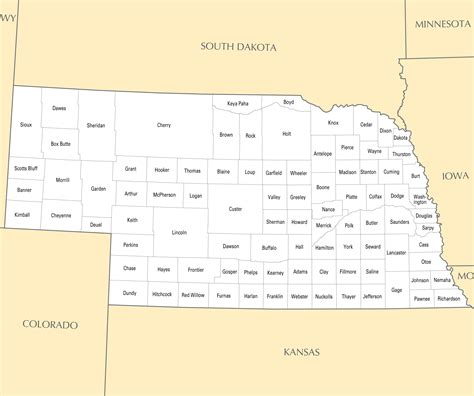 Nebraska Map With Cities And Counties Map The Best Porn Website