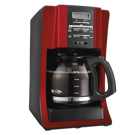 Mr Coffee Advanced Brew 12 Cup Programmable Red Coffee