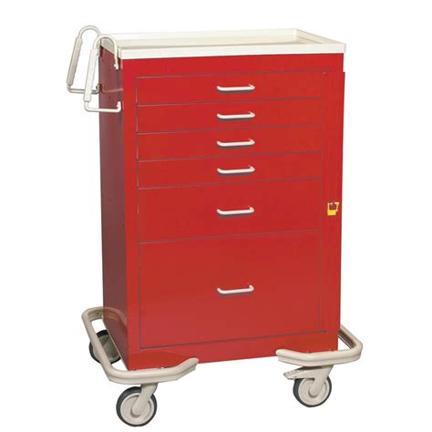 Medical Cart Alimed Standard Series 6 Drawer Emergency Cart